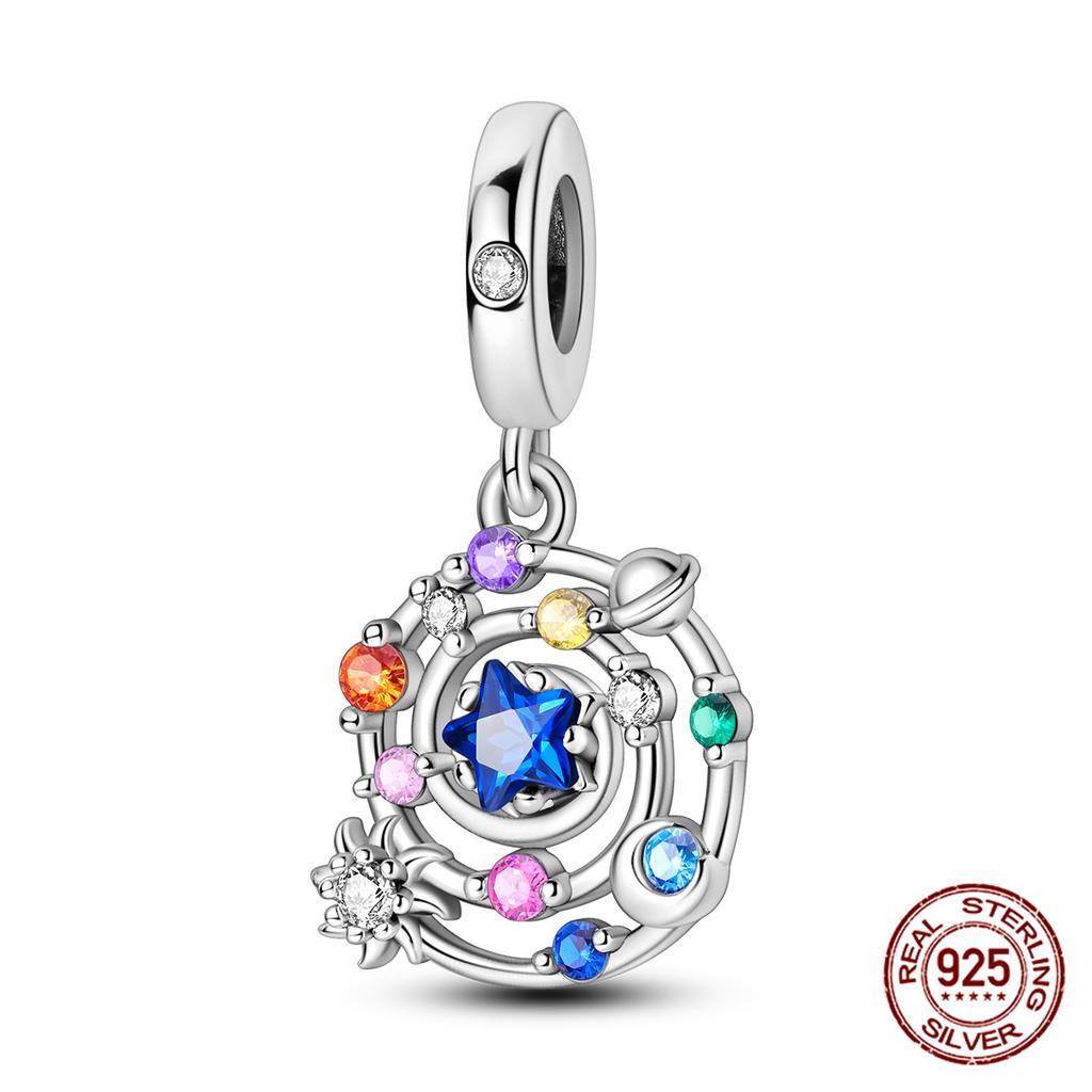Fit Original 925 Bracelet Magic Star Plate Angel Moon Tree of Life Charms DIY Jewelry Making Women Gift 100% 925 Silver