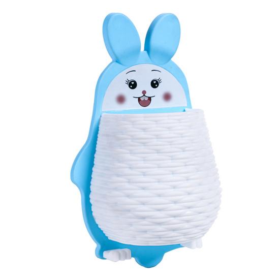 Wall Rabbit Storage Box Wall Mounted Cartoon Rabbit Storage Rack Waterproof Toothbrush Organizer for Kitchen Bathroom Makeup Tools