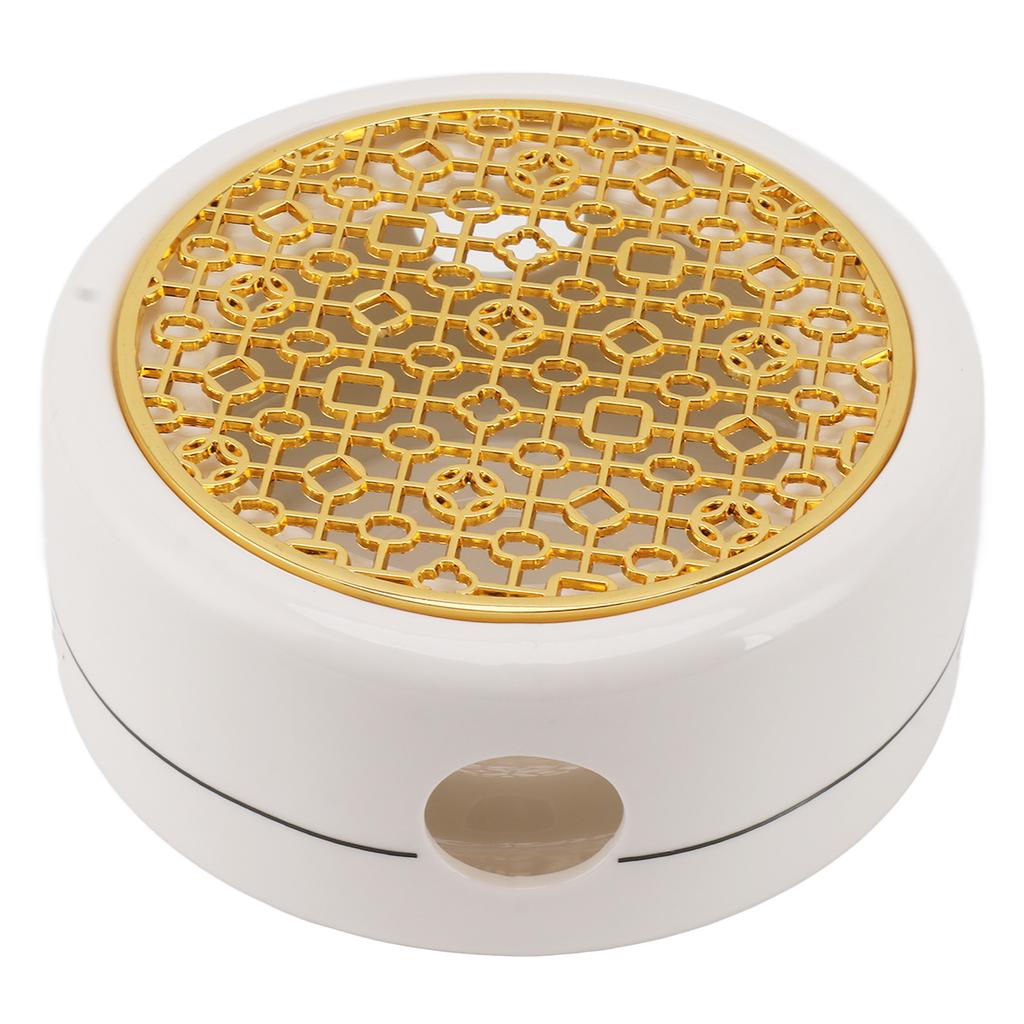 Ceramic Tea Pot Warmer with 11.8cm Gold Gasket Circular Concave Tea Kettle Heating Base for Home Kitchen Countertops