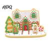 Holiday Miniature Scene Props Gingerbread House Figurine 3D Printed Christmas Decor for DIY Decorations