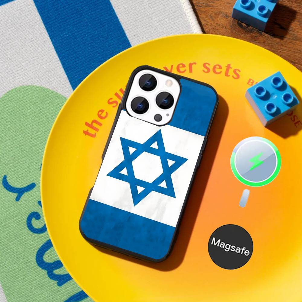 Star of David I-Israel Flag Phone Case For iPhone 17,16,15,14,13,12,11,Pro,Max,Plus,Mini,SE4 Magnetic Magsafe Wireless Charging