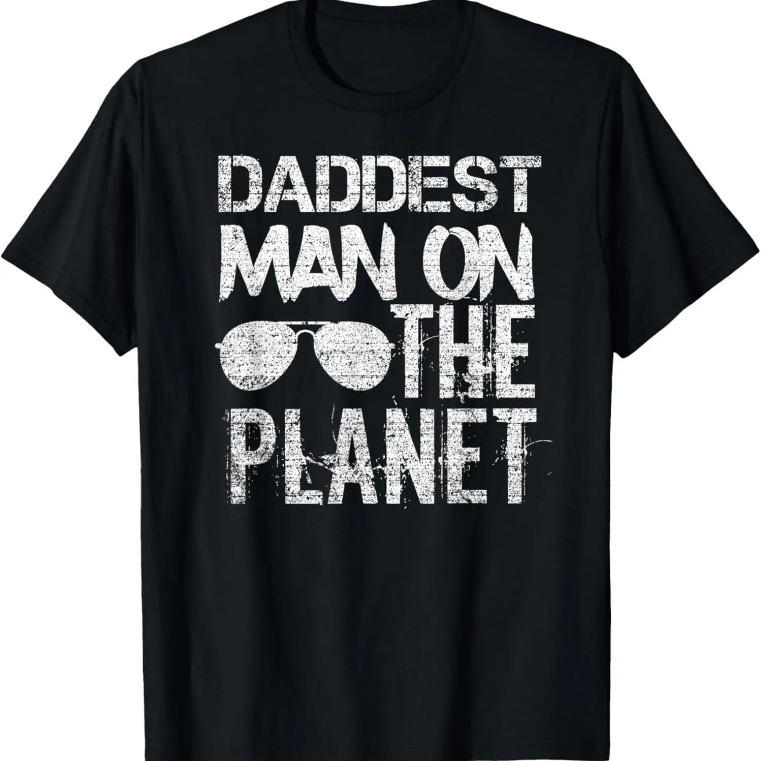 Самый Папа на планете _ Смешная футболка в подарок папе S