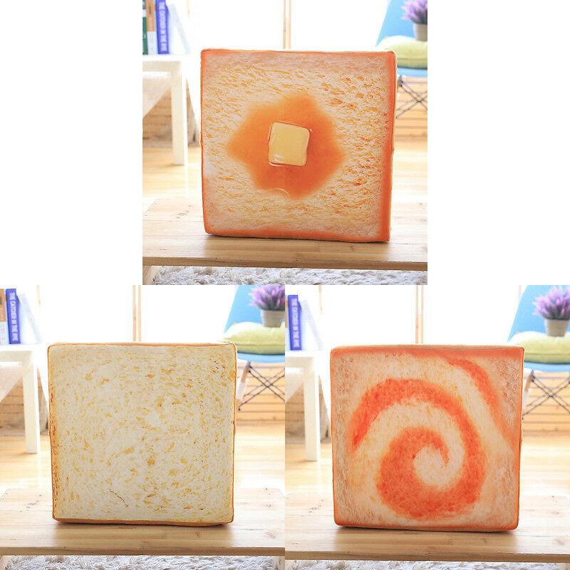 Realistic Plush Toast Slice Cushion Soft Sponge Filled Cat Pet Mat For Comfort
