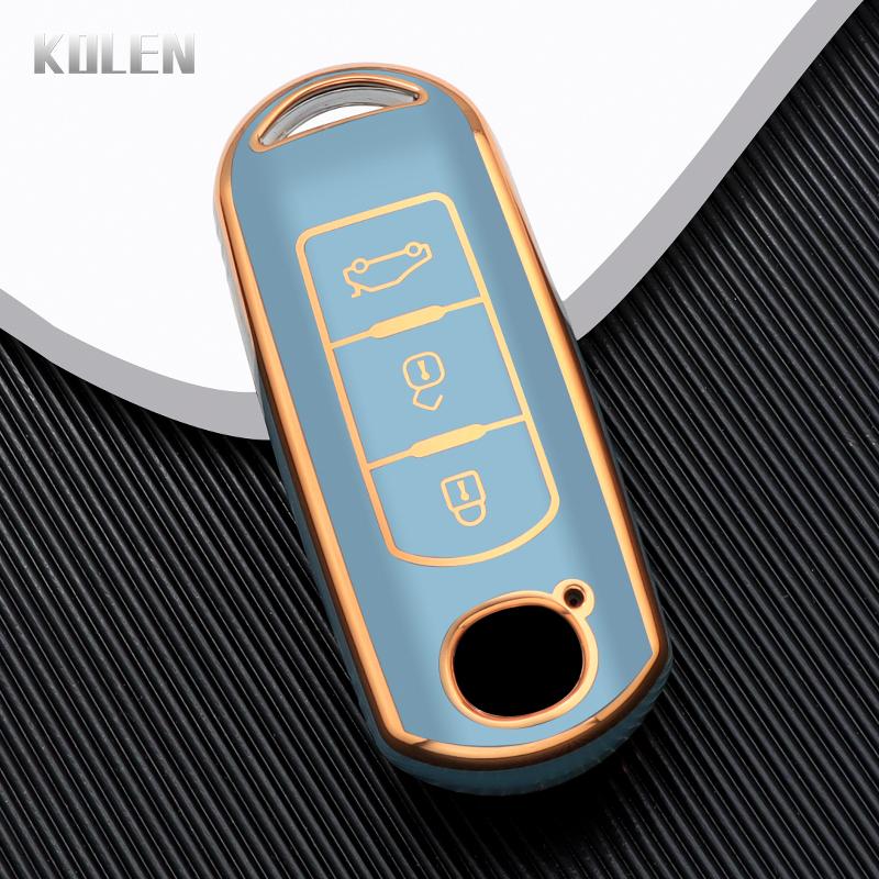 New Tpu Car Remote Key Case Cover Shell For Mazda 2 3 6 Atenza Axela Demio Cx-5 Cx5 Cx-3 Cx7 Cx-9 2 3 4 Buttons Protected Fob