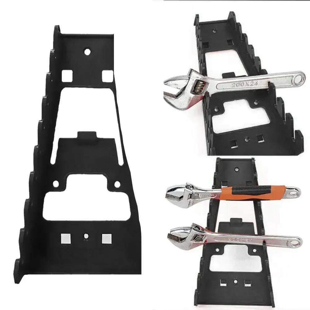 Plastic Wrench Rack Organizer Wall Mounted Tray Sockets Storage Tools Rack Sorter Standard Spanner Holders Home Wrench Holder