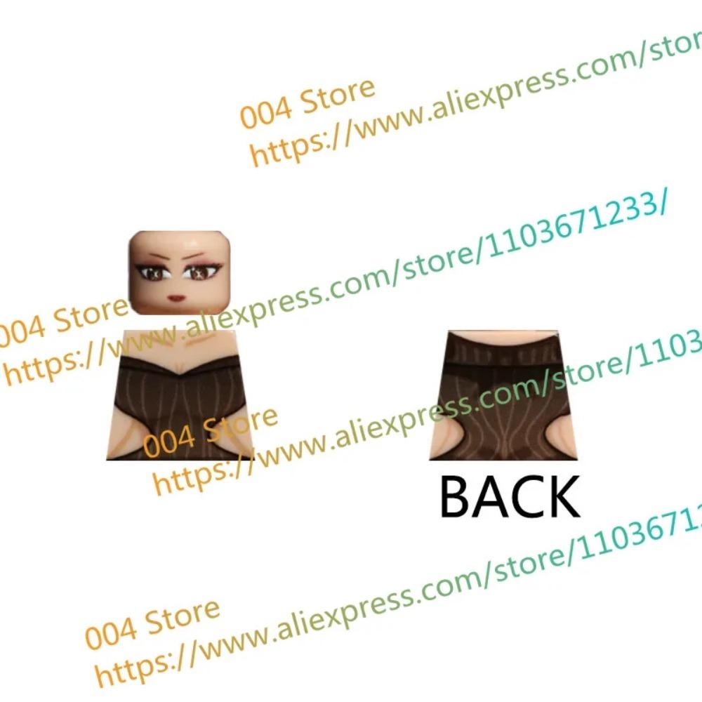 18+ Adult Building Block MOC Anime Action Figure Sexy Model Date Cartoon Swimwear Girl Hair Kit Ornament Toy Gift Collection F31