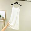 Women's Loose Casual Nightgown With Camisole And Short Solid Color Bottom Dress Underneath