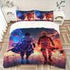 3pcs Naruto vs Sasuke Anime Theme Printed Quilt Set - Soft and Comfortable Quilt Cover for Bedroom, Guest Room and Dormitory Decorative Bedding Set 1
