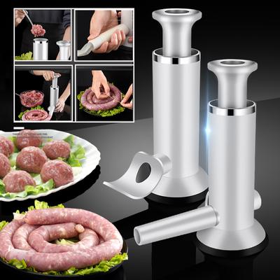 Manuelles Wurst-Fleischbällchen-Stuffer-Werkzeug mit doppeltem Verwendungszweck, Wursthersteller, Fleischbällchen-Maschine, Heimküche, DIY hausgemachte Wurst-Fleischbällchen-Stuffer-Werkzeuge