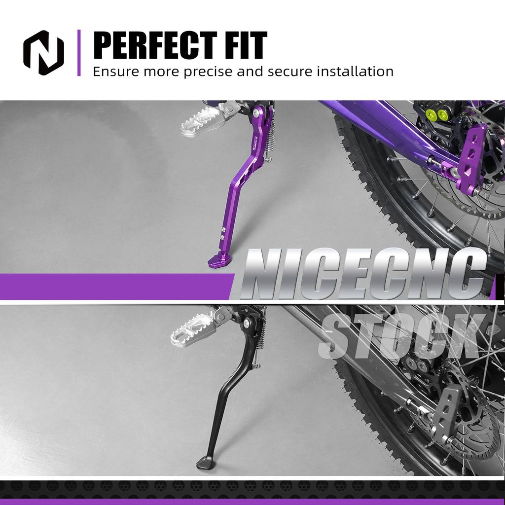 NICECNC For Surron Light Bee X S L1E For Segway X160 X260 Motorcycle 8-32MM Adjustable Kickstand Side Stand Electric Dirt Bike