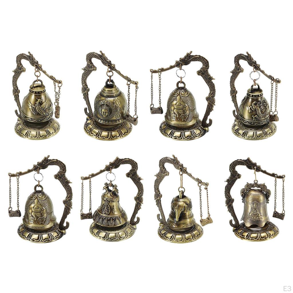 Fengshui Bell Blessing for Home Garden Desk Decor Length 7cm/2.76 Width Inch 12cm/4.72