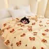 High Quality Warm Floral Printed Blanket Cozy Double-Layer Thick Sofa Blanket for Home Flannel Bed Sheets for Autumn and Winter