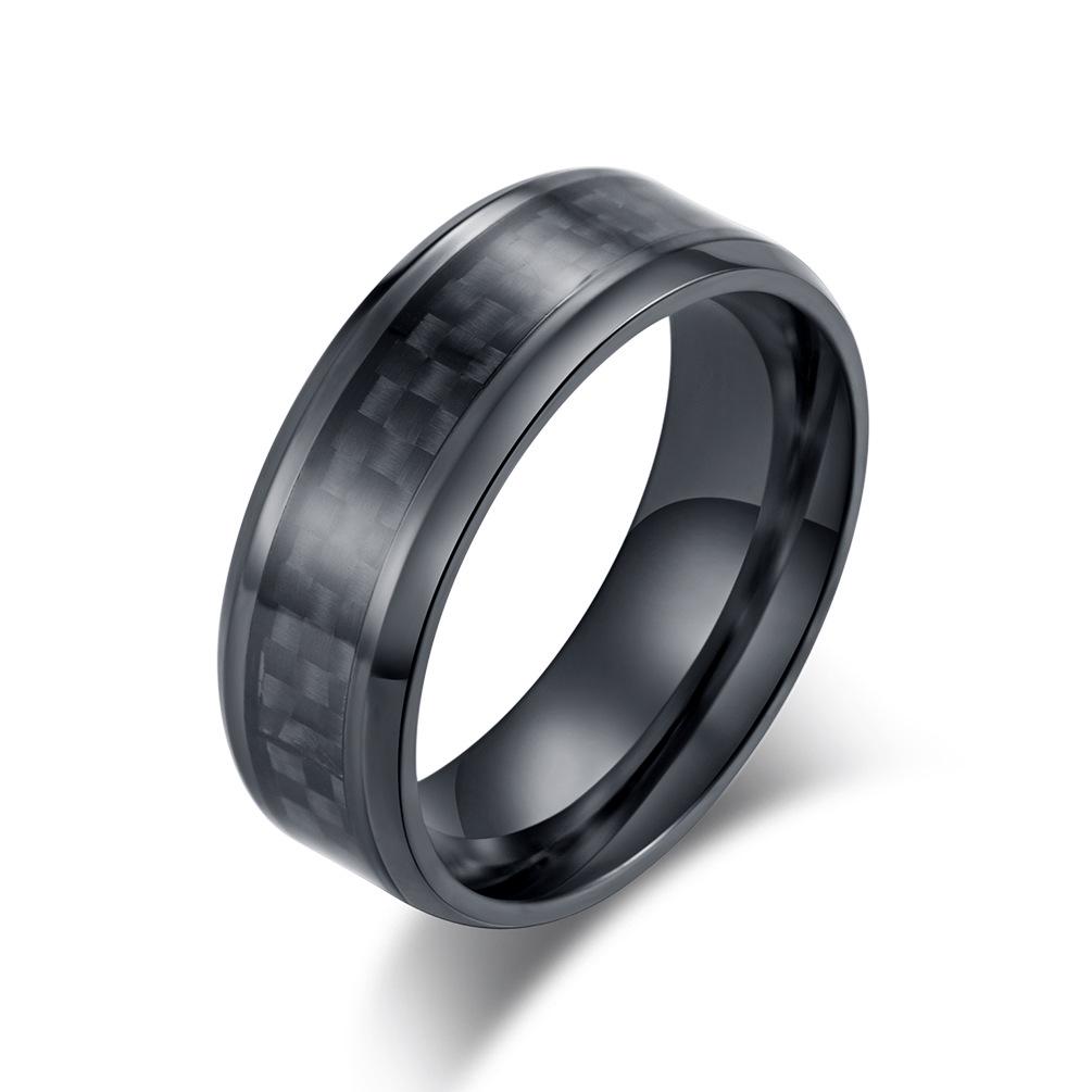 Titanium Steel Carbon Fiber Ring Mens Trendy New Product Jewelry Accessories