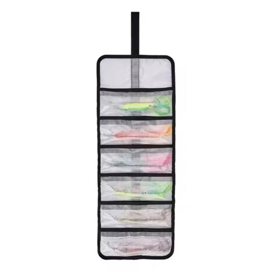 Roll-up Fishing Lure Storage Bag Waterproof PVC Multi-Pocket Fishing Bait Hook Accessories Organizer Pouch Fishing Enthusiasts Gift
