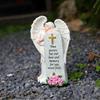 Handcrafted Religious Link Monument Cemetery Ornament Detailed Angel Figure Underweight Resin Sculpture For Gardens