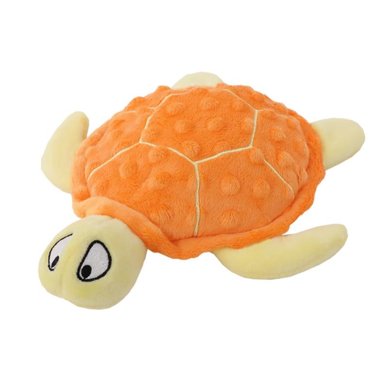 Dog Sound-Producing Toy - Turtle Fur Soft Turtle Interactive Playmate Pet Item - Chewable