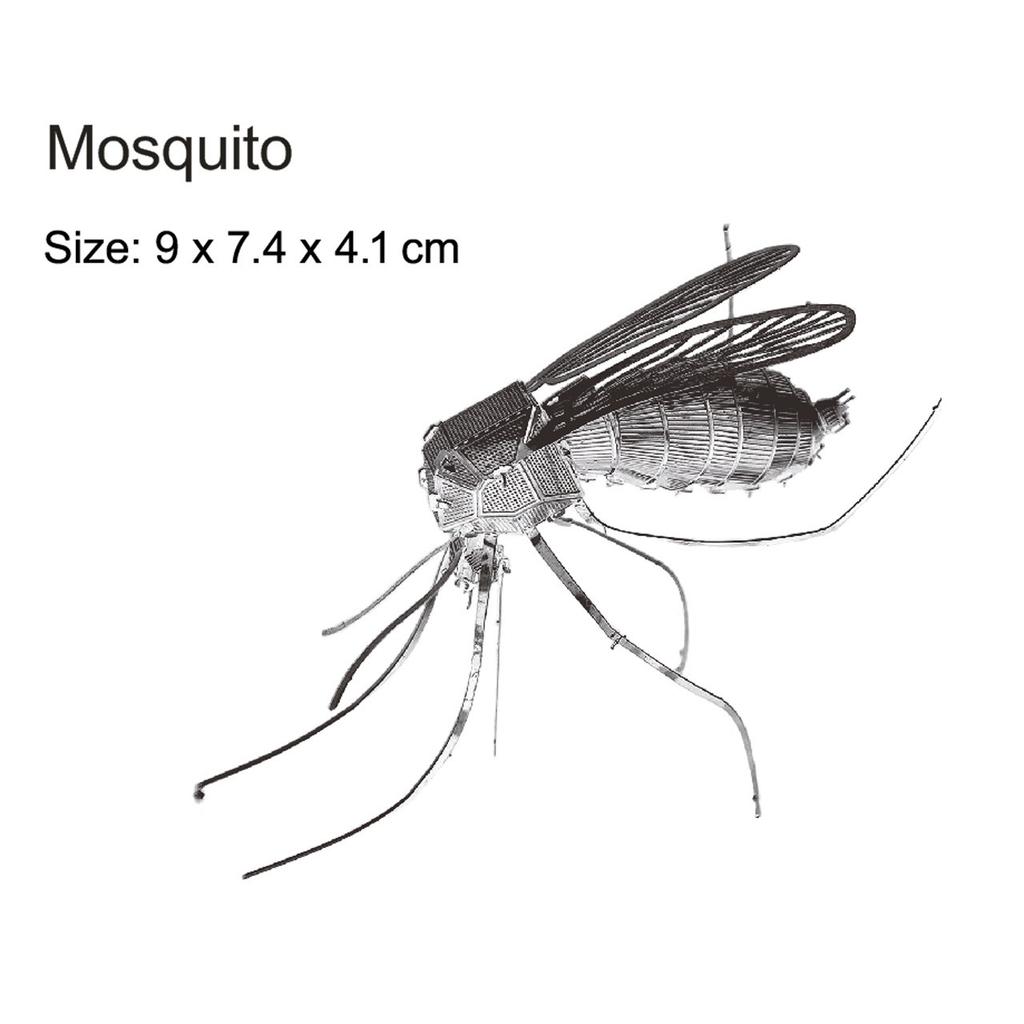 3D Metal Puzzle insect Animal Ladybug Mosquito Butterfly Carp Assembly Model DIY Manual Puzzle Jigsaw Toys For Kids Adult
