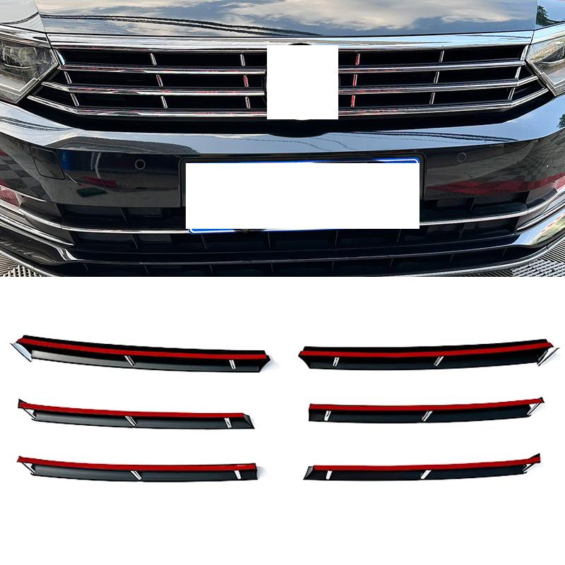 For VW Passat B8 2015 2016 2017 2018  Variant Refit Chrome Plated Bright Strip On She Front Grille Car Accessories