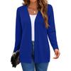 Women's Long Sleeve Knit Cardigan Mid-Length Open Front Casual Sweater