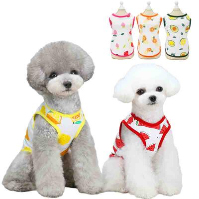 Pet Cothes for Small Medium Dogs Breathable Sleeveless T-shirts Fruit Pattern Clothing Chihuahua Yorkshire Bulldog Puppy