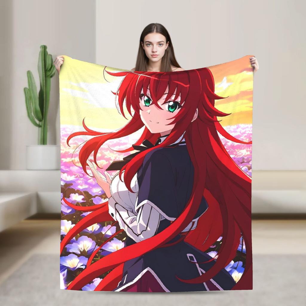 High School DxD  Blanket Quality Warm  Bedding Throws Winter Girls Boys Couch Bed Funny Bedspread