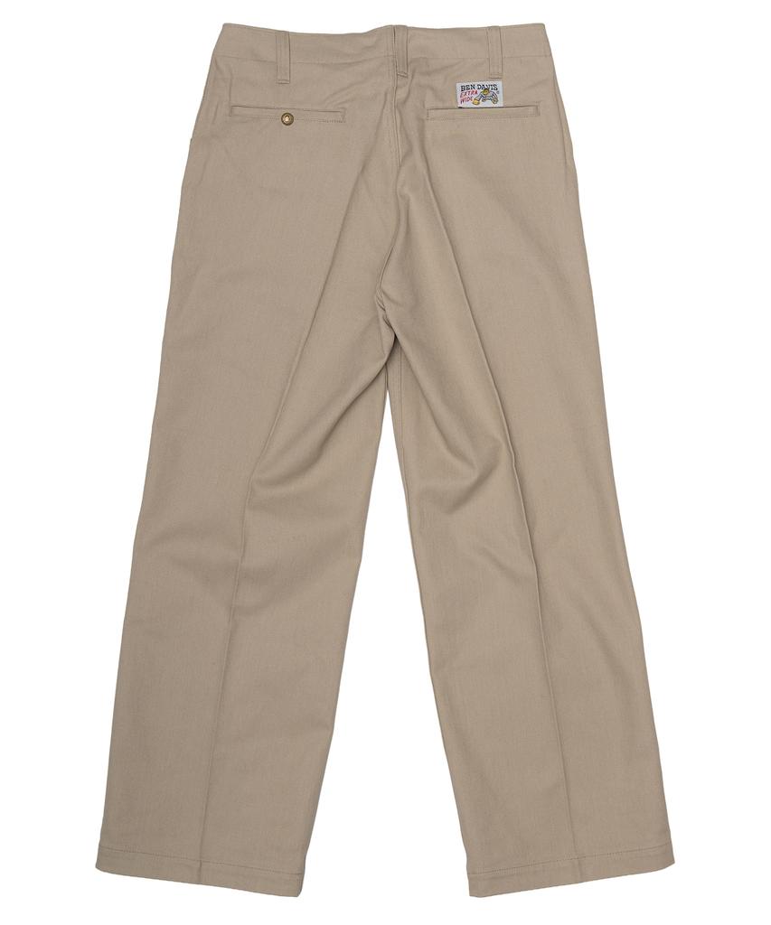 BEN DAVIS Extra Wide Cotton Pants Beige