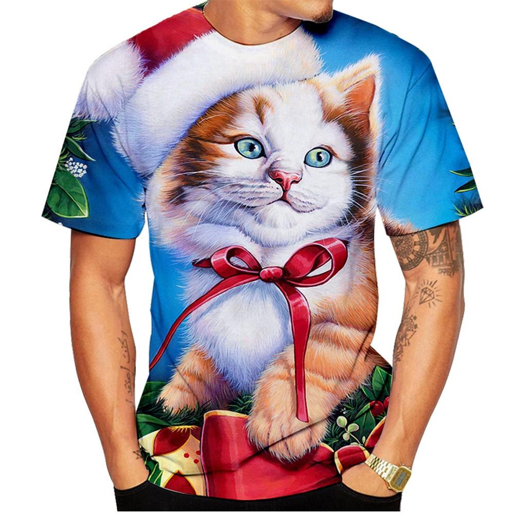 

Рождественские футболки | Одежда | Рубашка - Рождественская футболка Мужская рубашка повседневная короткая