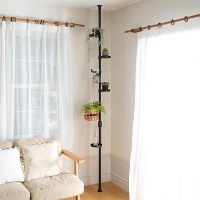 Tension Rack Pole Hanger Planter Stand Easy To Install Trays and 1 Hook Tension Model Patent Width 30 X Depth 30 X Height Flower Stand