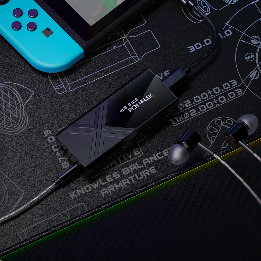 FIIO KA17 [Versand vom autorisierten japanischen Händler, inklusive Seriennummer] Schwarz/Blau Tragbarer USB-DAC FIO-KA17-B FIO-KA17-L (Schwarz)