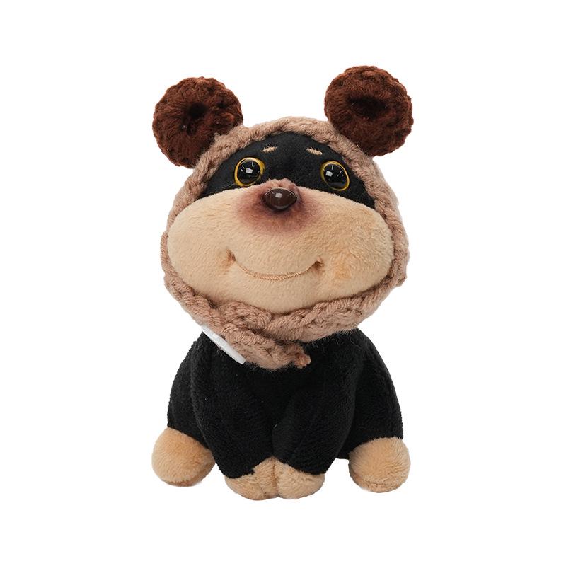 Plush Bee Dog Car Ornament - Cute Lying Doll for Console Display