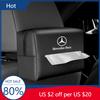 EBS4  Hot 2025 Car Tissue Box Holder Napkin Towel Organizer Bag Tissues Storage For Mercedes Benz AMG W204 W205 W203 W211 W212 W213 W2