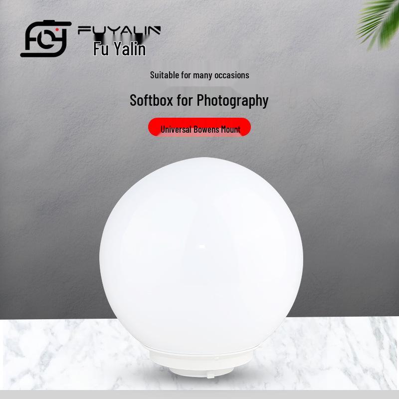 30cm Acrylic Soft Light Sphere Diffuser for Bowens Mount LED Lights 30cm