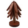 A Tree Beech Wood Ornament Heat Insulation Mat Creative Table Mat  Protection