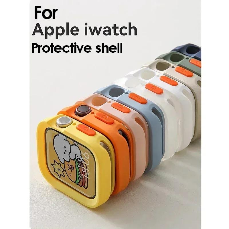 Silicone Strap+TPU Case For iWatch Ultra2 Apple Watch 10/9/8/1/2/3/4/5/6/7 46mm 49mm45mm Protector Cover Bracelet IWatch 41 44mm