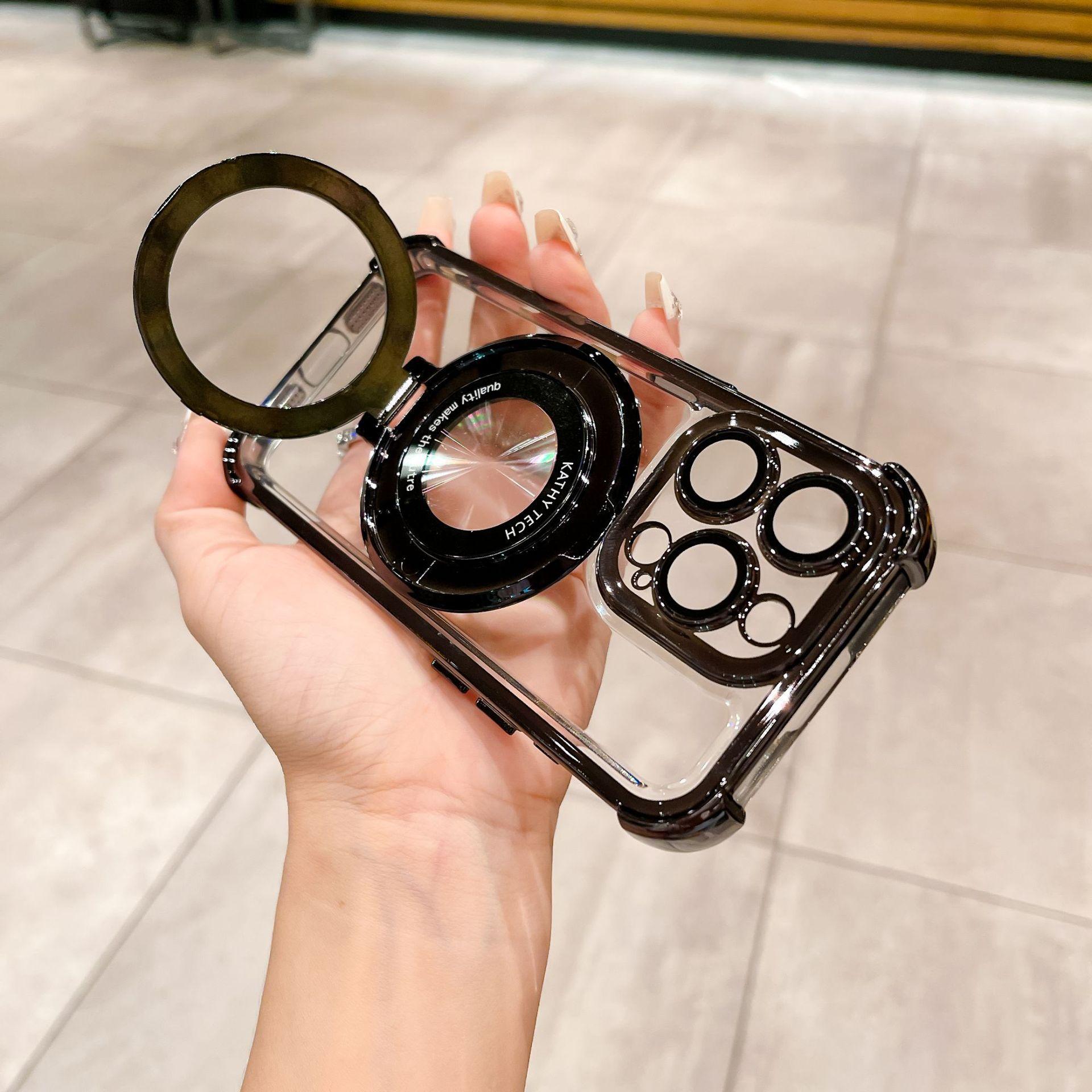 

Магнитная подставка, подходящая для iPhone 15, полностью закрывающий чехол для мобильного телефона Apple 16, чехол с блестящей пудрой и четырехсторонней воздушной подушкой для защиты от падений iPhone 16PROMAX