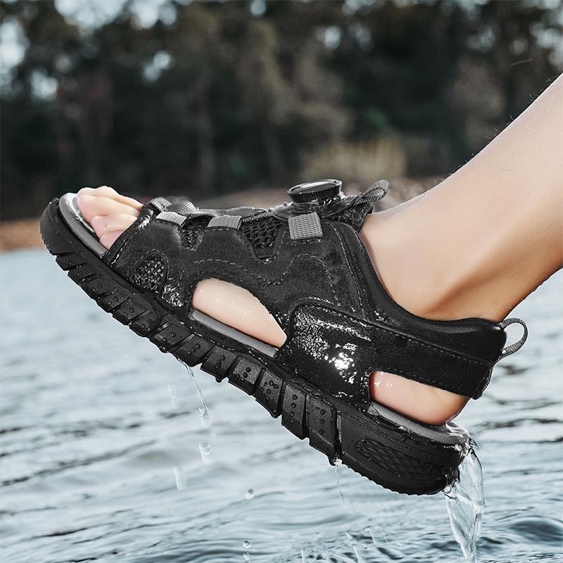 Модные летние сандалии из натуральной кожи для мужчин — фото 5