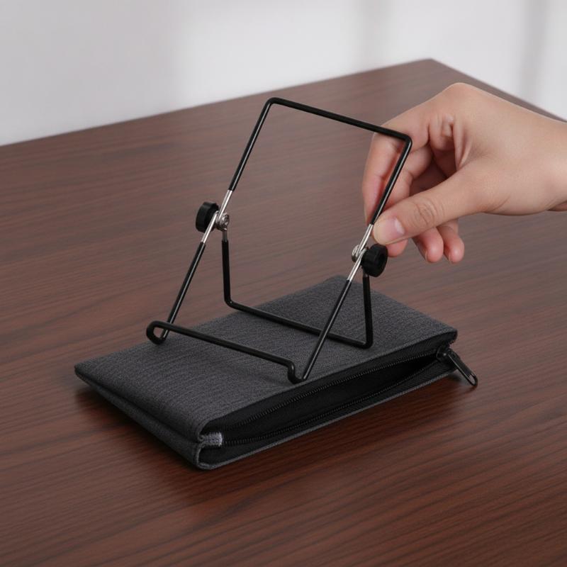 Desktop Metal Steel Multi-Angle Non-Slip Portable Foldable Adjustable Stand Holder Pad Tablet Stand Holder