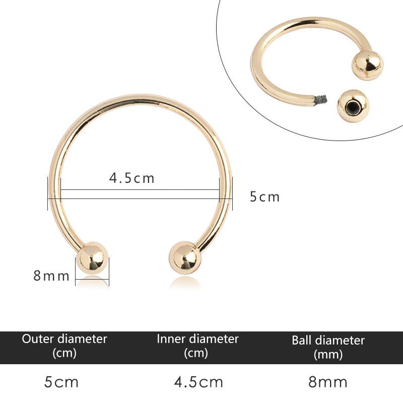 15-60Mm Metallringspenner Hette Bikini Dekorativ Lås Kobling Skruekrok DIY Klær Sytilbehør