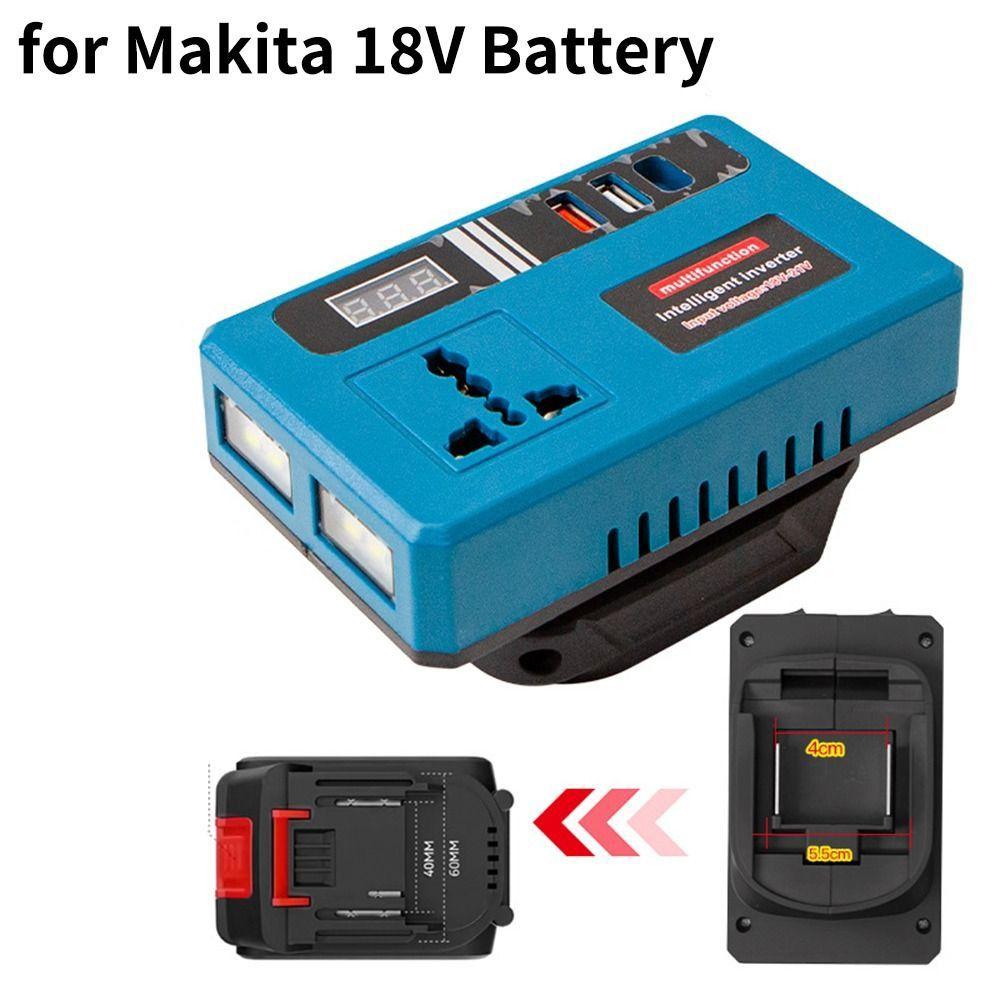 With LED Work Light Battery Power Inverter for Makita 18V Battery Battery Inverter Adapter