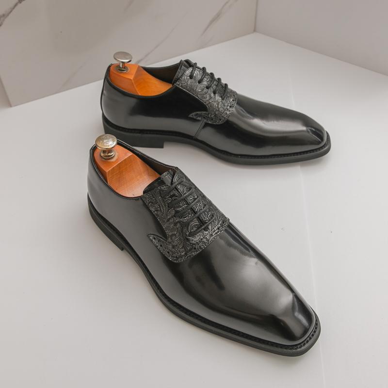 Fashion Classic Men Fashionable Formal Leather Shoes Men Lace-up High-end Business Office Leather Shoes Wedding Banquet Shoes Men