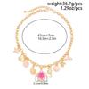 Salircon Sweet Romantic Starfish Shell Pink Flower Pendant Choker Necklace for Women Summer Beach Charm Aesthetics Jewelry Gift