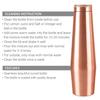 Copper Crown 1100 Water Bottle, Set of 2, 1.09 Litre Each, Copper | 100% Leak Proof | Office, Home,Travel