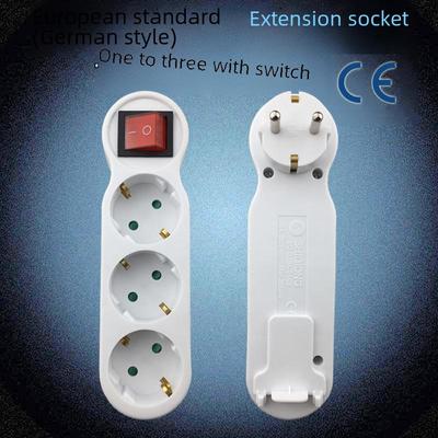 Europeisk tysk standard 1-til-3 skjøtekontaktadapterplugg
