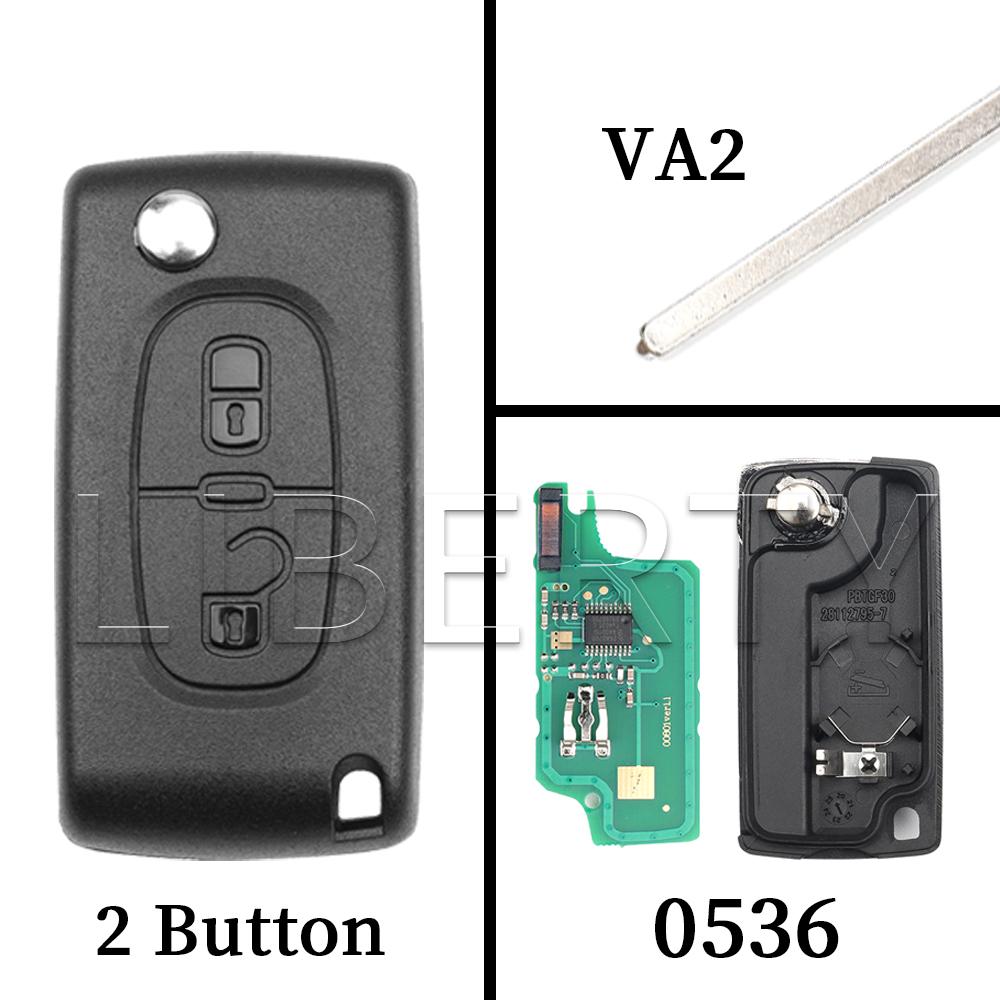 Ly Flip Remote Card Key For Peugeot 207 307 308 407 607 807 For Citroen C2 C3 C4 C5 C6 Xsara Berlingo HU83 VA2 0536 0523 ASK FSK