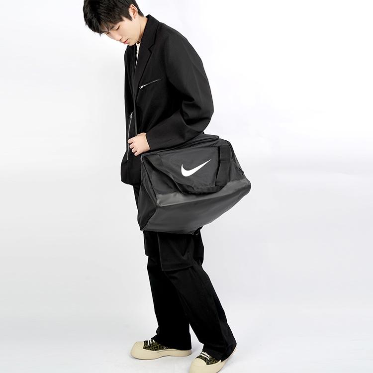 Nike Polyester Gym Bag, Camping Bag, One Shoulder Crossbody Handbag, Travel Bag Regular Unisex Black Casual CK0939-010
