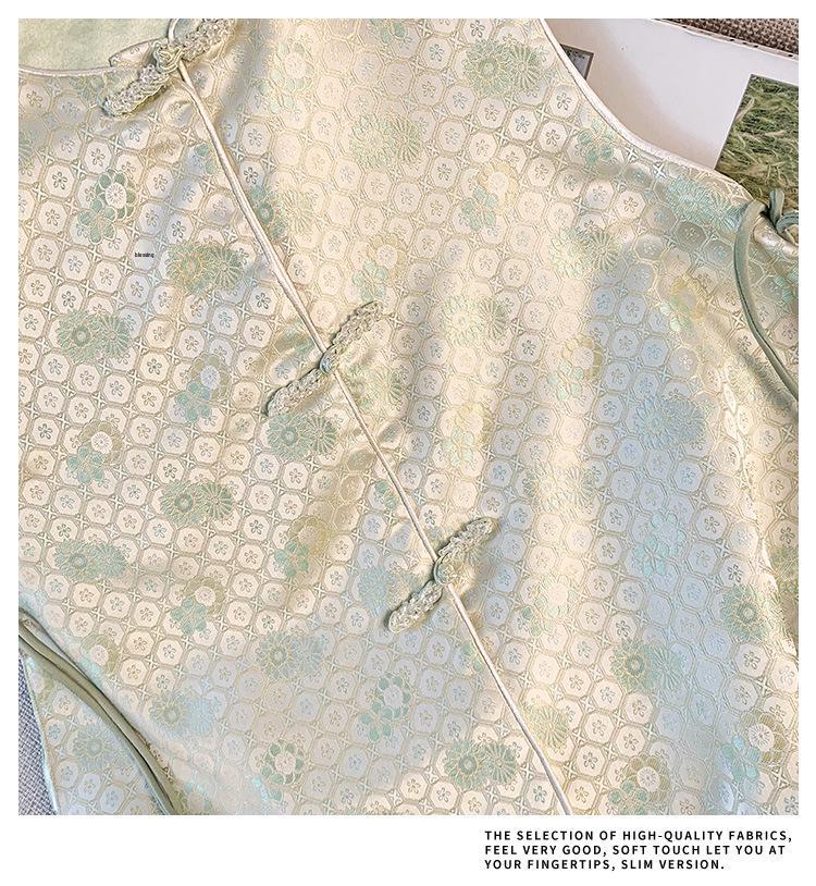 2025 Women's High-End Retro Jacquard Tang Style Sleeveless Vest