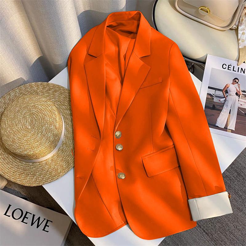 2026 Spring High-End Women's Blue Chic Suit Jacket - Korean Style