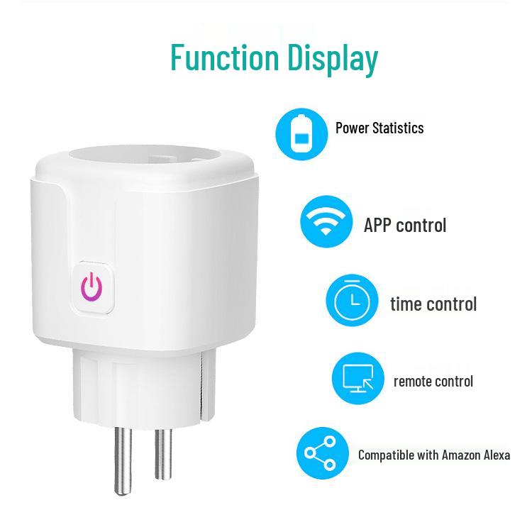 Smart WiFi Socket with Power Metering, 16A European Standard