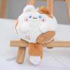 Squeak Long Tailed Cat Hanging Pendant Cute Bag Ornaments Stuffed Cat Key Chain  for Girl's Bag