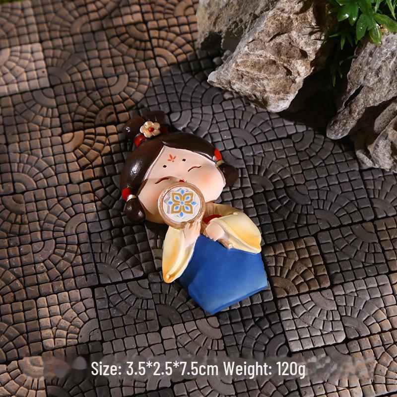 Kreativer Handyhalter im Stil der Tang-Dynastie mit Glücksbringer: Exquisites Harzornament